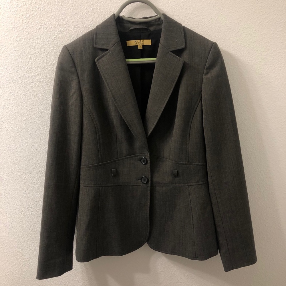Alex Marie gray blazer size 4 - Picture 1 of 6
